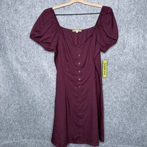 NWT Gianni Bini Burgundy Jemma Mini‎ Dress- Sz 12